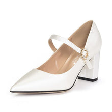 Small Pointy Mary Jane Chunky Heels ANLE11