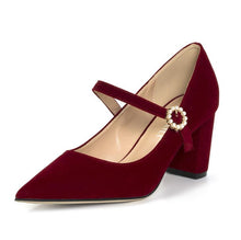 Small Pointy Mary Jane Chunky Heels ANLE11