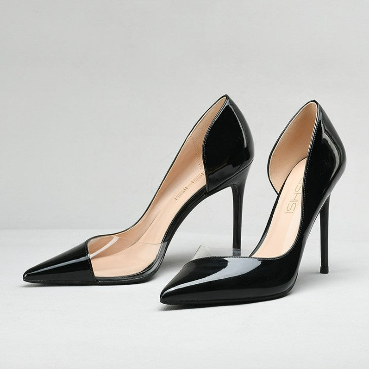 Small Pointy Side Empty Patent Heels DS360