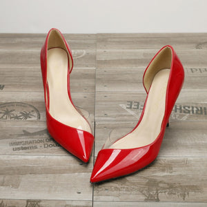 Small Pointy Side Empty Patent Heels DS360
