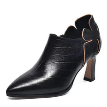 Small Size 3 Leather Heels Booties GS370