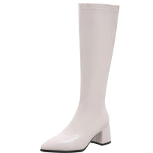 Small Size Block Heel Mid Calf Boots GS155