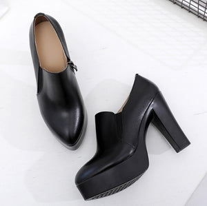 Small Size Chunky Heel Booties AP230