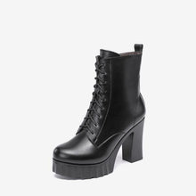 Small Size Chunky High Heel Boots GS39