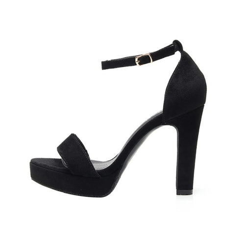 Women's Small Size Chunky High Heel Platform Dress Sandals AS263