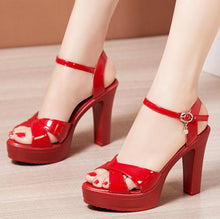 Small Size Chunky High Heeled Sandals AP155