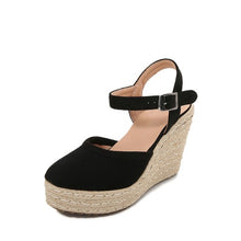 Women's Small Size Closed Toe Wege Heels DS196