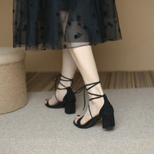 Small Size Chunky Heel Strap Sandals DS234