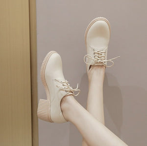 Small Size Leather Oxfords For Women BS392