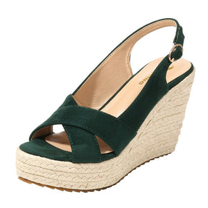Small Size Peep Wedge Heel Sandals SS371