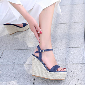 Small Size Platform High Heel Wedge Sandals ES13