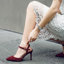 Small Size Pointy Ankle Strap Heels SS306