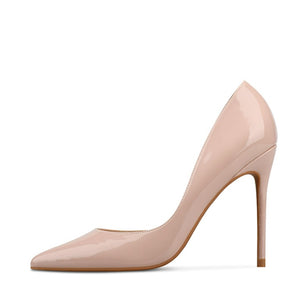 Small Size Side Empty Patent Heels GS56