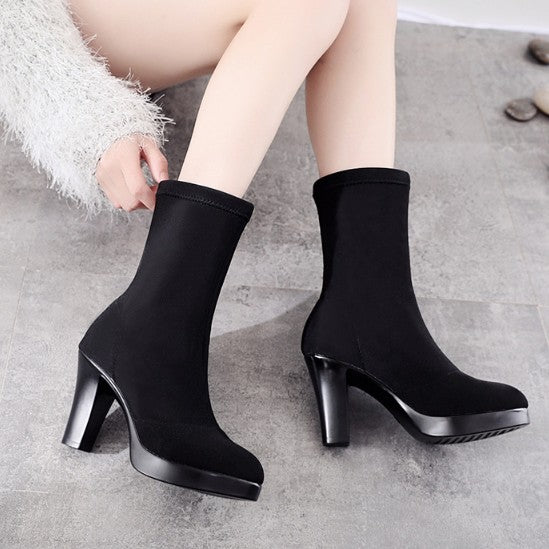 Small Size Stretch Boots For Women DS38