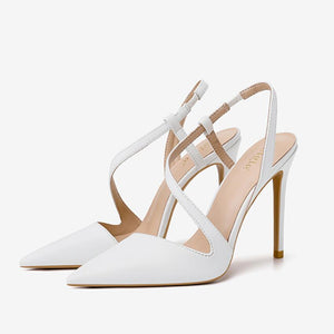 Small Size Slingback Side Empty Heels Shoes GS372