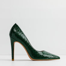Small Size Snake Printed High Heel Pumps GS380