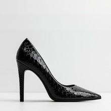 Small Size Snake Printed High Heel Pumps GS380