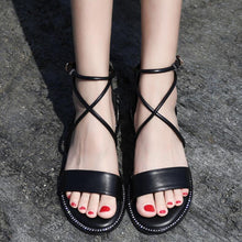 Small Size Strappy Flat Sandals GS309