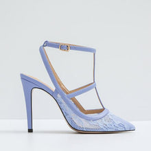 Small Size T Strap Lace Mesh Heels GS191