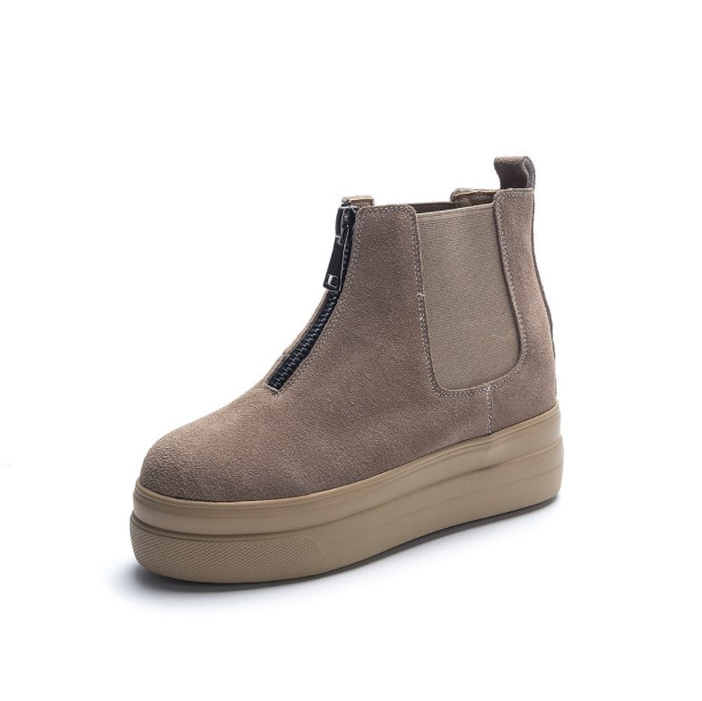 Small Size Thicksole Short Boots DS382 - AstarShoes