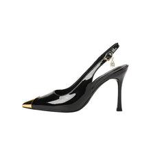 Small Slingback Heeled Patent Shoes GS316