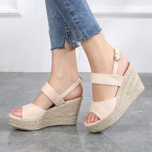 Small Feet Ladies Summer Peep Wedge Sandals SS118