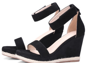 Small Feet Wedge Heel Platform Sandals With Ankle Strap US size 4