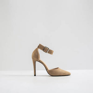 Small Size Ankle Strap Dress Sandals For Women-Carrier BEIGE