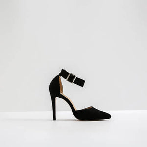 Small Size Ankle Strap Dress Sandals For Women-Carrier BLACK