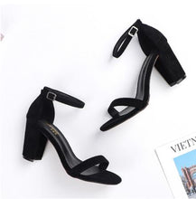 Small Size Block Heel Ankle Strap Sandals SS352