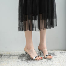 Small Size Clear Strap Heeled Sandals AP215