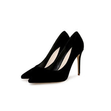 Small Size Pointy Suede Heel Pumps For Women SS320
