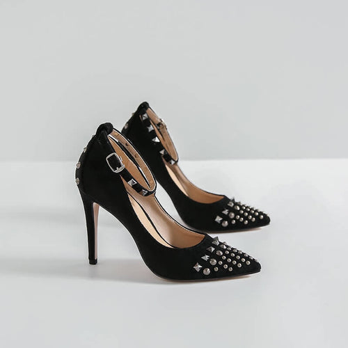 Small Women Heel Pumps Chicago Size 4-EMILY BLACK