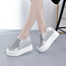 Thicksole Inner Heel Glitter Casual Shoes GS210