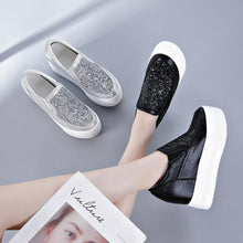 Thicksole Inner Heel Glitter Casual Shoes GS210