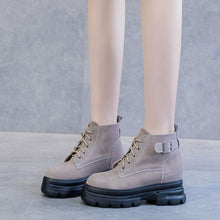 Thicksole Inner Heel Suede Leather Boots DS383