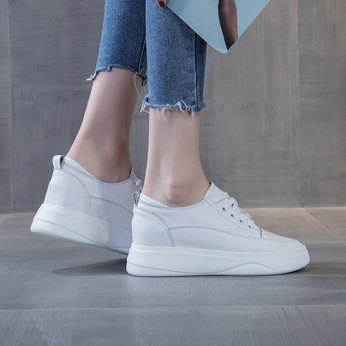 Thicksole Inner Heels White Sneakers GS265
