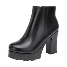Women's Chunky High Heel Short Boots AS187