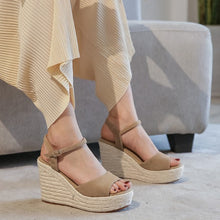 Women's Petite Peep Wedge Heel Shoes DS223