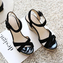 Small Size Ankle Strap Wedge Sandals BS109