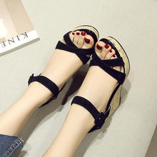 Small Size Ankle Strap Wedge Sandals BS109