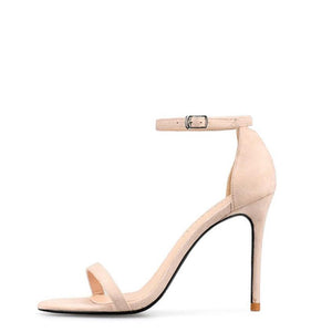 Women's Small Feet One Strap Suede High Heels ES50