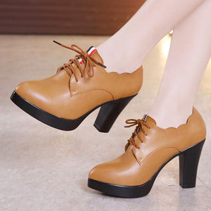 Women's Small Size Lace Up Booties DS392