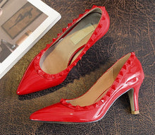 Women's Large Size Pointed Rockstud Dress Pump Shoes BS15