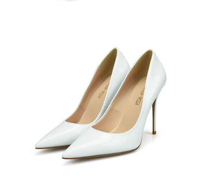 Women's Pointed Toe Large Size Patent Pump Shoes(6/8/10cm) BS18