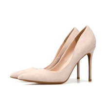 Women's Pointed Toe Large Size Suede Pumps(6/8/10cm Heel) BS19