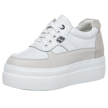 Women's Small Size 32 Thick Sole Inner Heel Height Increase Sneakers