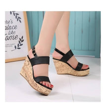 Women's Wedges Sandals High Platform Open Toe Ankle Strap Shoes for Petite Feet size 1