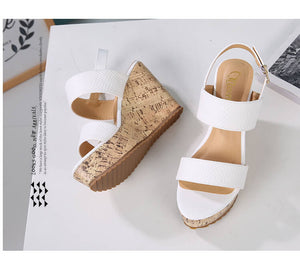 Women's Wedges Sandals High Platform Open Toe Ankle Strap Shoes for Petite Feet size 3