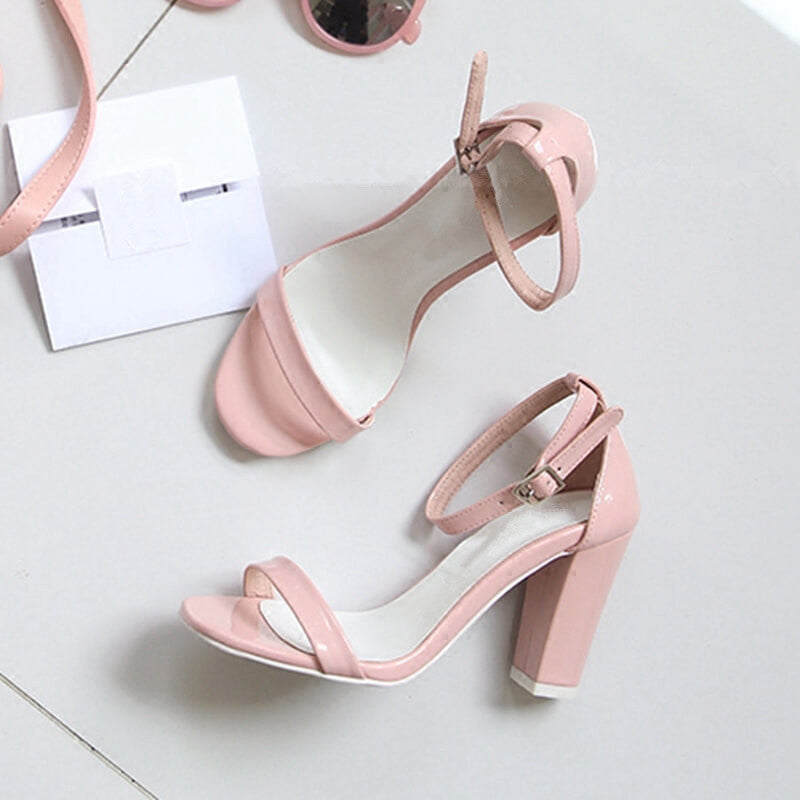 One strap store sandals heels
